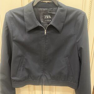 Zara Women's Navy Bomber Light Jacket